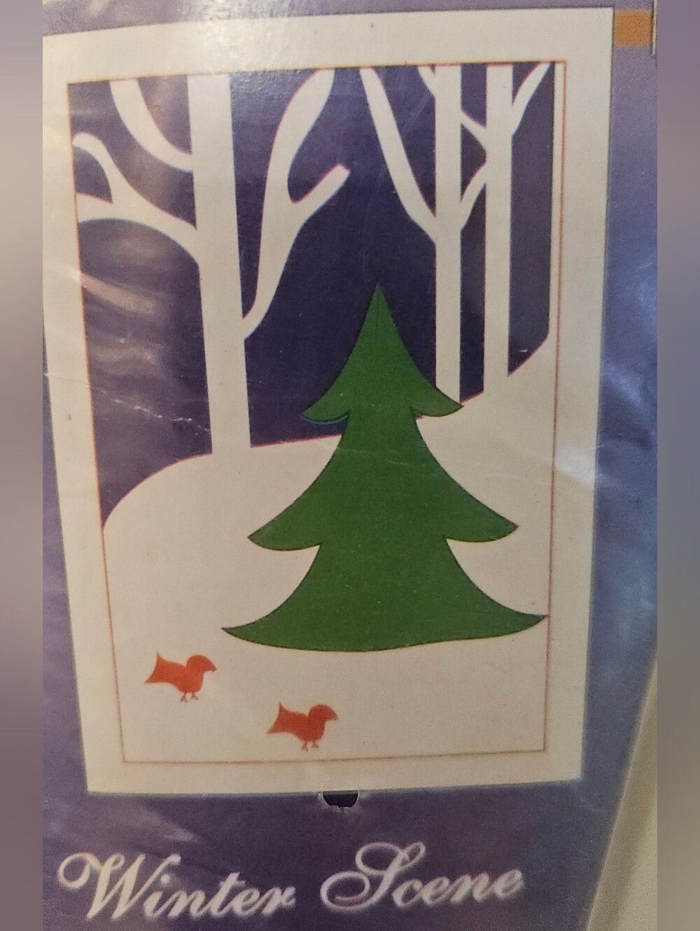 Holiday Winter Scene Large Size Pole Flag